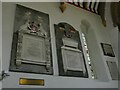 All Saints, Bramham: chancel memorials