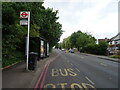 Bus stop and shelter on London Road (A24), Sutton