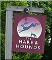 Sign for the Hare & Hounds, Claygate