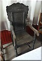 NM2257 : Coll - Arinagour - Parish church - old chair by Rob Farrow