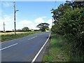 Looking up to the road junction