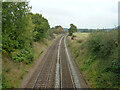 Railway north of Cobblershill Lane bridge