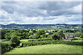 Fields with trees and hedges below Buttington View