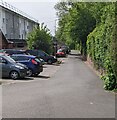 Road at the rear of Russell Drive shops, Newport