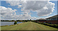 An embankment, Calder Park Wetlands Nature Reserve, Wakefield