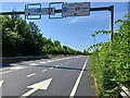 Gantry signs near The Clock roundabout