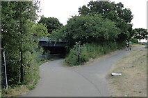 TM5494 : The Great Eastern Linear Park #11 Church Road bridge by Adrian S Pye