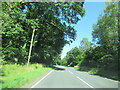 The A494 north approaching junction for Llanfachreth