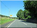 The A494 north at Rhydymain village sign