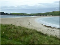 HU3720 : Tombolo linking Mainland to St Ninian's Isle by Oliver Dixon
