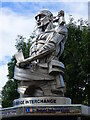 Close look at sculpture at the Longbridge Interchange