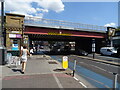 TQ2975 : Railway bridge over Clapham High Street  by JThomas