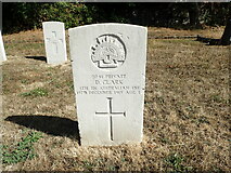 TQ4577 : War grave to Private Clark in Woolwich Old Cemetery by Marathon