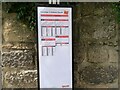 Bus timetable, Corbridge