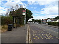 Bus stop and shelter on London Road, Romford