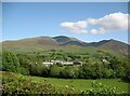 NY2232 : Bassenthwaite village and Skiddaw by Adrian Taylor