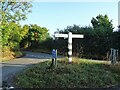 Fingerpost on Murthering Lane, Navestock Heath