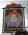 Sign for the Queens Head, Cranford