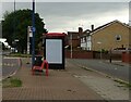 Bus stop and shelter on Bath Road (A4)