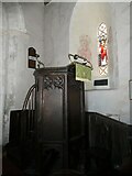 SU6374 : St Laurence, Tidmarsh: pulpit by Basher Eyre