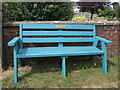 Memorial bench in the Baptist church