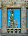 TQ2679 : The Albert Memorial reflected in a window at the Royal Albert Hall by Roger Jones