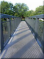 Narrow footbridge over the B5223 Lawley Drive
