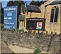 Boards outside Bruton Methodist Church