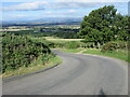 Twisty steep road above Dunning