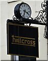 Sign for the Hallcross Pub and Live venue Doncaster