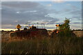 Baler and tractor off Fordley Road, harvest time