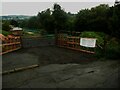 Entrance to dog exercise field, Mill Hill Lane, Brighouse