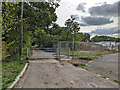 Gated road to pumping station, Copthorne