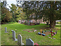 A corner of Copthorne churchyard