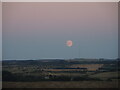 ST5648 : A rosy moon over Pen Hill by Neil Owen