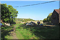 Strethall: footpath to the church