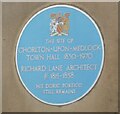 SJ8497 : Chorlton-upon-Medlock Town Hall plaque by Gerald England