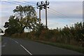 Power lines on Brafield Road, Lower End