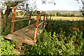 ST4947 : Leaning Footbridge near Wookey, Somerset Levels by Andrew Tryon