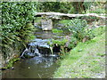 Stone bridge over a stream, next to St Brynach