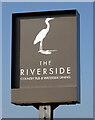 Sign for the Riverside public house