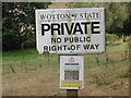 TQ1246 : Private and Adders Beware Notices, Wotton Estate by David Hillas