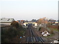 Level crossing near railway station