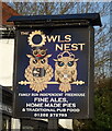 Sign for the Owls Nest public house