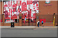 Walton Breck Road, The Paisley Gates and the Kop End of the Liverpool FC Stadium