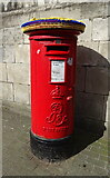 SY6990 : Yarn bombed Edward VII postbox on High West Street by JThomas