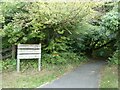 ST1285 : Signboard for Taff Trail at Nantgarw by David Smith