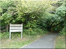 ST1285 : Signboard for Taff Trail at Nantgarw by David Smith