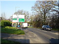 Wimborne Road (A341) approaching roundabout