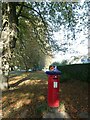 Pillar-box topper in memory of Queen Elizabeth II, Wyndham Estate